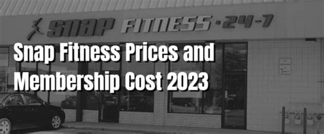 Snap Fitness Prices (2024 Update)